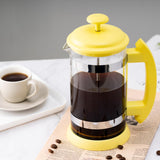 Maxbell French Press Coffee Maker Heat Resistant Borosilicate Glass Office Home Yellow