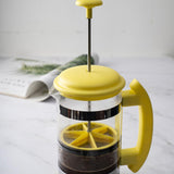Maxbell French Press Coffee Maker Heat Resistant Borosilicate Glass Office Home Yellow