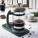Maxbell French Press Coffee Maker Heat Resistant Borosilicate Glass Office Home Gray
