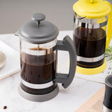 Maxbell French Press Coffee Maker Heat Resistant Borosilicate Glass Office Home Gray