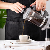 Maxbell French Press Coffee Maker Heat Resistant Borosilicate Glass Office Home Gray