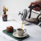 Maxbell French Press Coffee Maker Heat Resistant Borosilicate Glass Office Home Gray
