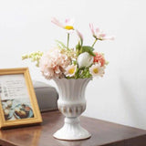 Iron Vase Dried Flower Pot Bunch Holder Dining Room Home Office Table Decor A