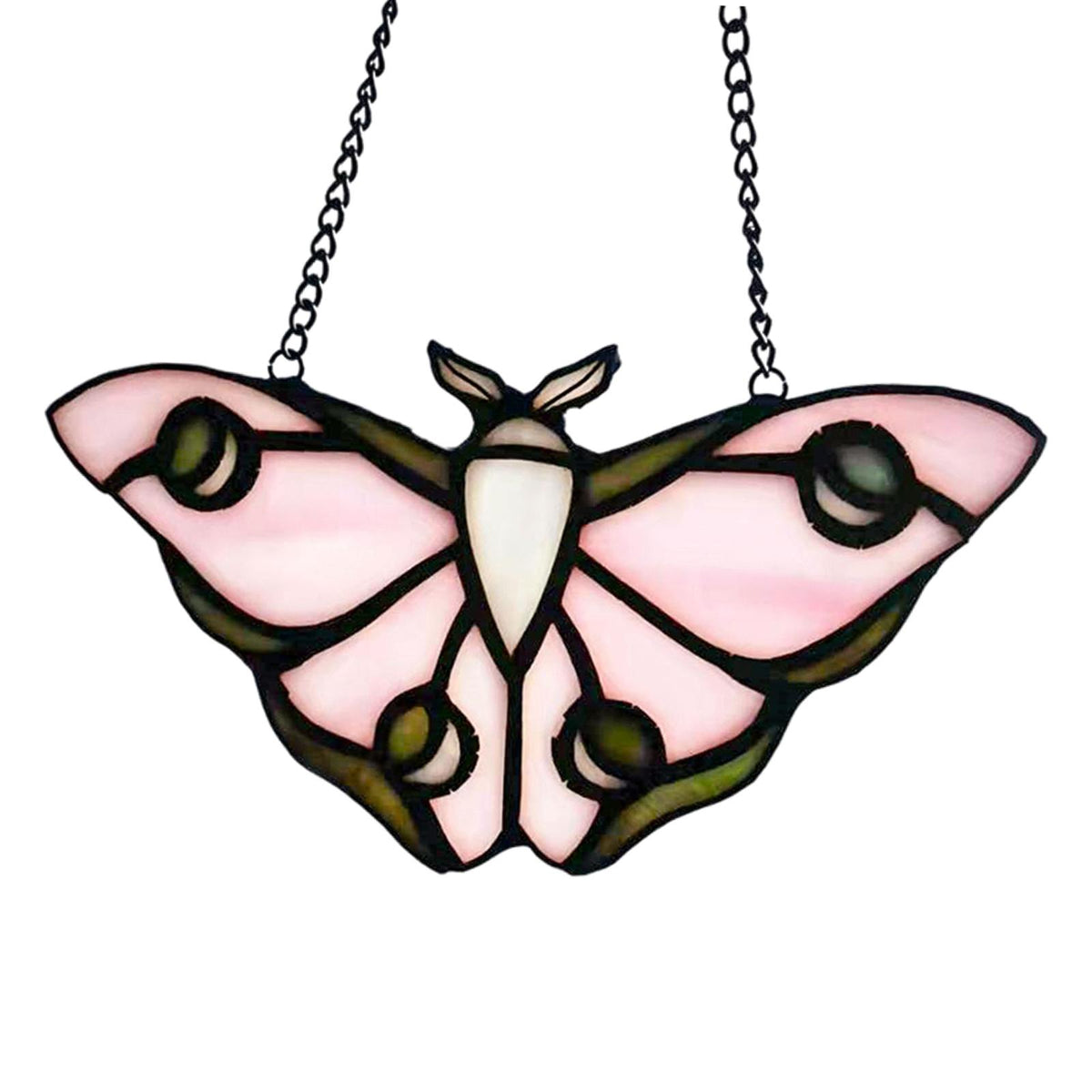 Maxbell Maxbell Stained Glass Window Hangings Panel Butterfly Handcrafted for Decoration