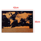 Maxbell Maxbell Deluxe Erase Black World Map Scratch off Personalized Travel Decor 42x30cm