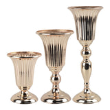 Maxbell 2xIron Flower Vase Stem Bunch Gold Bouquet Floral Arrangement Table Decoration height 20cm