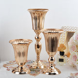 Maxbell 2xIron Flower Vase Stem Bunch Gold Bouquet Floral Arrangement Table Decoration height 20cm