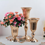 Maxbell 2xIron Flower Vase Stem Bunch Gold Bouquet Floral Arrangement Table Decoration height 20cm