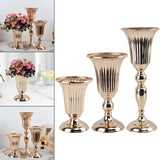Maxbell 2xIron Flower Vase Stem Bunch Gold Bouquet Floral Arrangement Table Decoration height 20cm