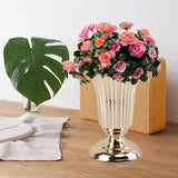 Maxbell 2xIron Flower Vase Stem Bunch Gold Bouquet Floral Arrangement Table Decoration height 20cm