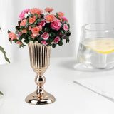 Maxbell 2xIron Flower Vase Stem Bunch Gold Bouquet Floral Arrangement Table Decoration height 27cm