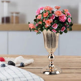 Maxbell 2xIron Flower Vase Stem Bunch Gold Bouquet Floral Arrangement Table Decoration height 27cm