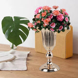 Maxbell 2xIron Flower Vase Stem Bunch Gold Bouquet Floral Arrangement Table Decoration height 27cm