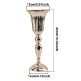 Maxbell 2 Piece Iron Flower Vase Stem Bunch Gold Bouquet Floral Arrangement Decor