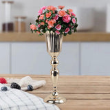 Maxbell 2xIron Flower Vase Stem Bunch Gold Bouquet Floral Arrangement Table Decoration height 39cm