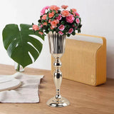Maxbell 2 Piece Iron Flower Vase Stem Bunch Gold Bouquet Floral Arrangement Decor