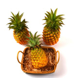 Modern Artificial Pineapple Fake Fruit Figurine Plant Decor Yellow 21x8cm