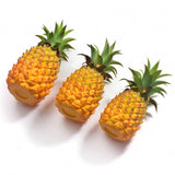 Modern Artificial Pineapple Fake Fruit Figurine Plant Decor Yellow 21x8cm