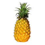 Modern Artificial Pineapple Fake Fruit Figurine Plant Decor Yellow 21x8cm