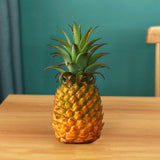 Modern Artificial Pineapple Fake Fruit Figurine Plant Decor Yellow 21x8cm