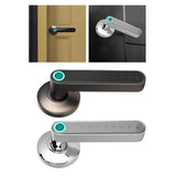 Smart Fingerprint Door Lock Bluetooth App Home Entry Handle Lock Black