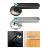Smart Fingerprint Door Lock Bluetooth App Home Entry Handle Lock Black