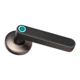 Smart Fingerprint Door Lock Bluetooth App Home Entry Handle Lock Black