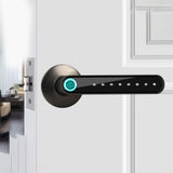 Smart Fingerprint Door Lock Bluetooth App Home Entry Handle Lock Black