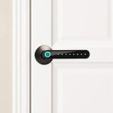 Smart Fingerprint Door Lock Bluetooth App Home Entry Handle Lock Black