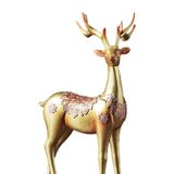 Maxbell 2Pcs Elk Statues Home Decor Reindeer Sculptures Deer Figurines Gold