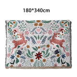 Bohemian Sofa Blanket Throw Cover Soft with Tassel Couch Slipcover 180x340cm