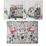 Bohemian Sofa Blanket Throw Cover Soft with Tassel Couch Slipcover 180x340cm