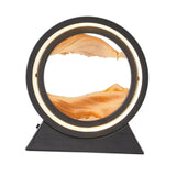 Maxbell 3D Moving Sand Art Night Light USB for Home Office Ornament Orange