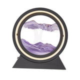 Maxbell 3D Moving Sand Art Night Light USB for Home Office Ornament Purple