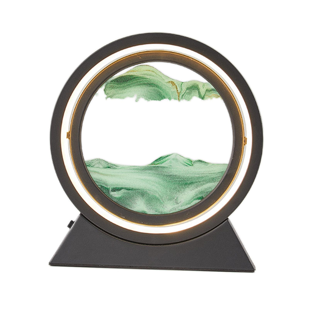 Maxbell Maxbell 3D Moving Sand Art Night Light USB for Home Office Ornament Green