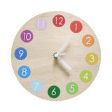 Maxbell Maxbell 11 inch Colorful Kids Wall Clock Battery Operated for Bedroom White hands