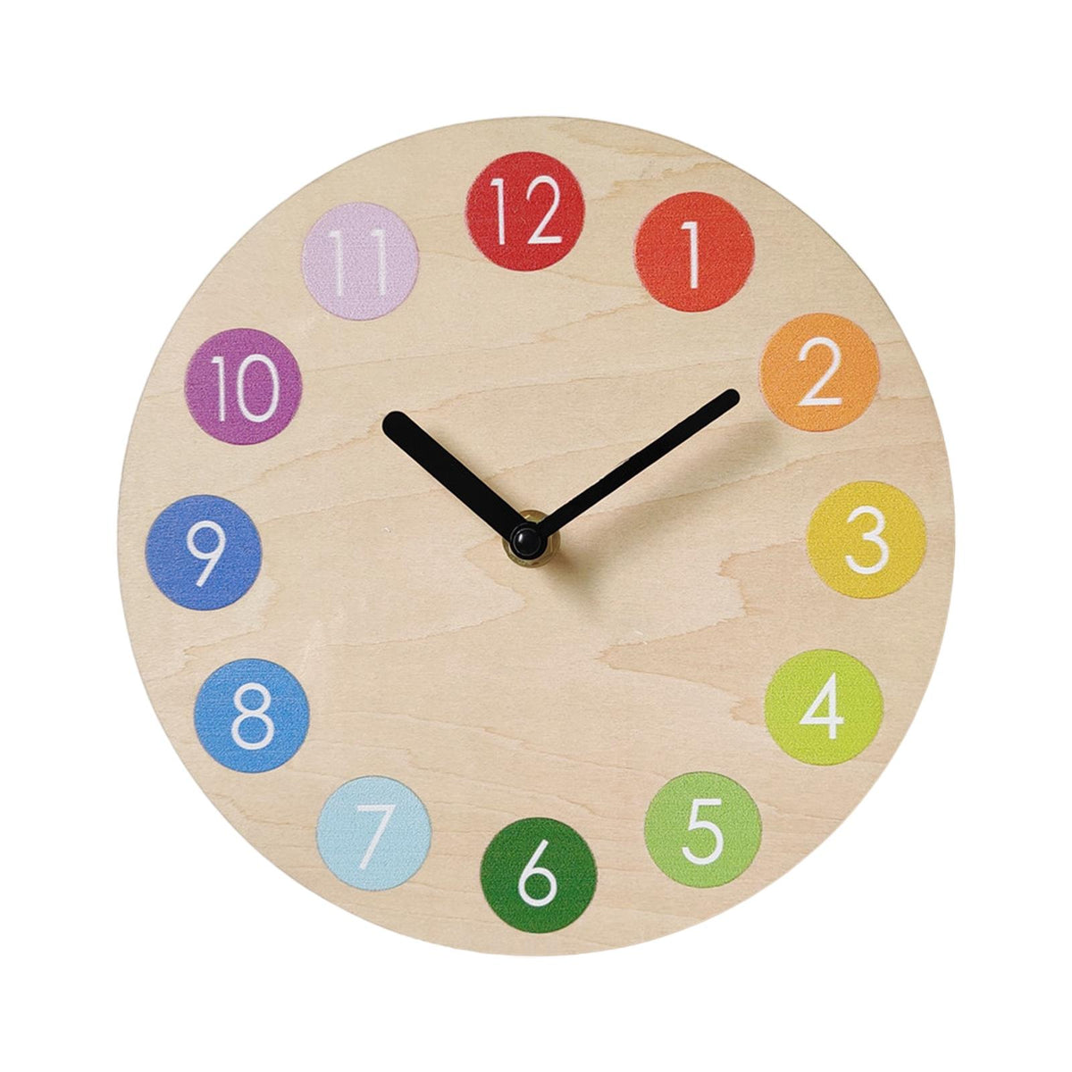 11 inch Colorful Kids Wall Clock Battery Operated for Bedroom Black hands