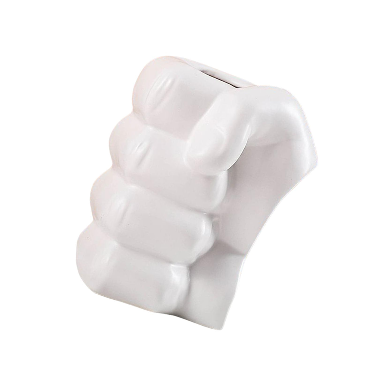 Maxbell Maxbell Fist Shaped Ceramic Flower Vase Simple Modern Matte for Home Decor White