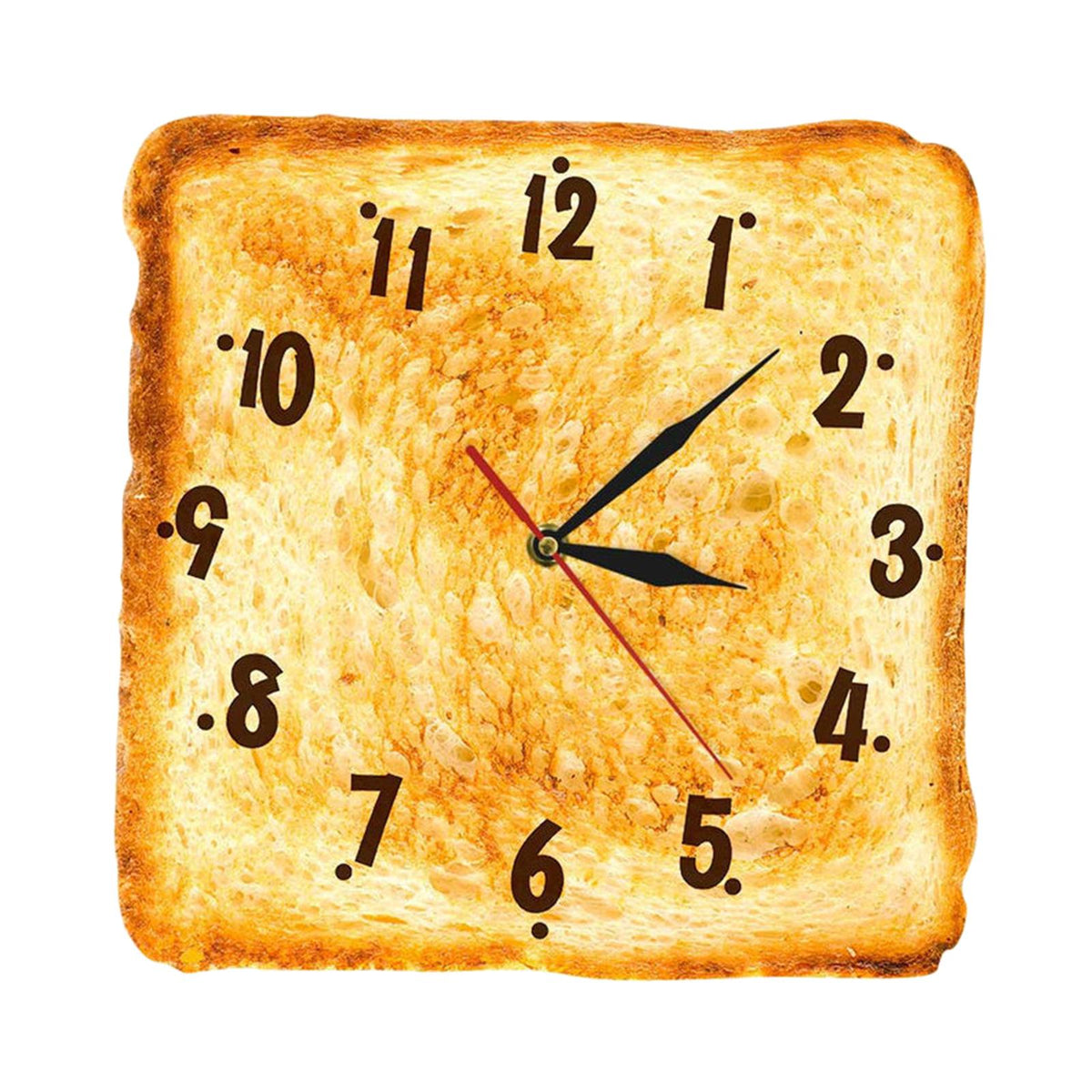 Maxbell Maxbell Toasted Bread Wall Clock Gourmet Silent Wall Art for Dining Room Kitchen