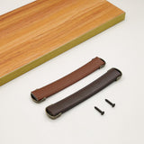PU Leather Luggage Handle Handle Replace Cabinet Pulls Black
