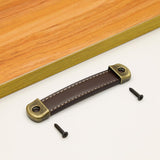 PU Leather Luggage Handle Handle Replace Cabinet Pulls Black