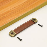PU Leather Luggage Handle Handle Replace Cabinet Pulls Black