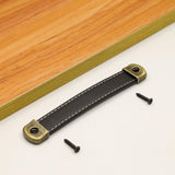 PU Leather Luggage Handle Handle Replace Cabinet Pulls Black