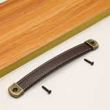 PU Leather Luggage Handle Handle Replace Cabinet Pulls Black
