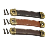 PU Leather Luggage Handle Handle Replace Cabinet Pulls Black