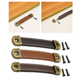 PU Leather Luggage Handle Handle Replace Cabinet Pulls Black