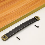 Maxbell PU Leather Luggage Handle Handle Replace Cabinet Pulls Khaki Brown