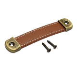 Maxbell PU Leather Luggage Handle Handle Replace Cabinet Pulls Khaki Brown