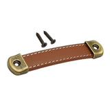 Maxbell PU Leather Luggage Handle Handle Replace Cabinet Pulls Khaki Brown