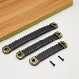 Maxbell PU Leather Luggage Handle Handle Replace Cabinet Pulls Khaki Brown